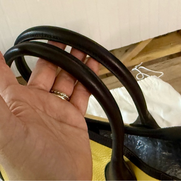 Furla Genuine Leather Tri Colored Tote Bag Purse - Picture 10 of 16